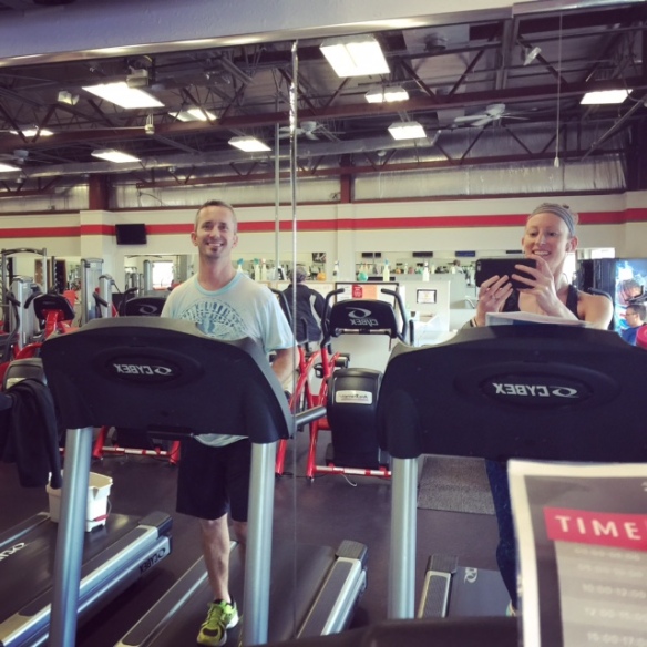 Joe and Libby on treadmill